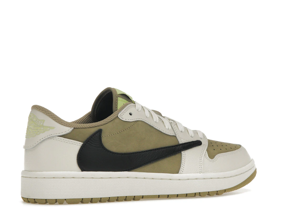 Vue 34 de Jordan 1 Retro Low Golf Travis Scott Neutral Olive