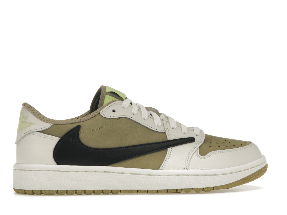 Vue 36 de Jordan 1 Retro Low Golf Travis Scott Neutral Olive