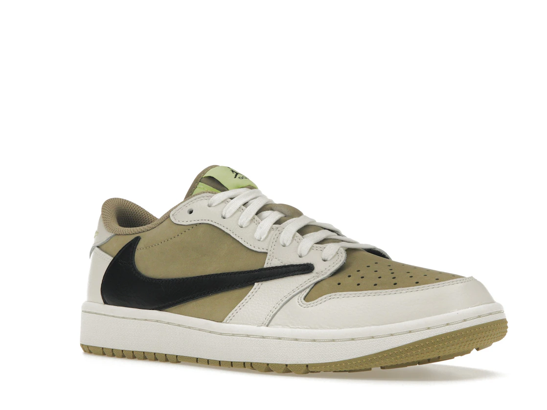 Vue 5 de Jordan 1 Retro Low Golf Travis Scott Neutral Olive