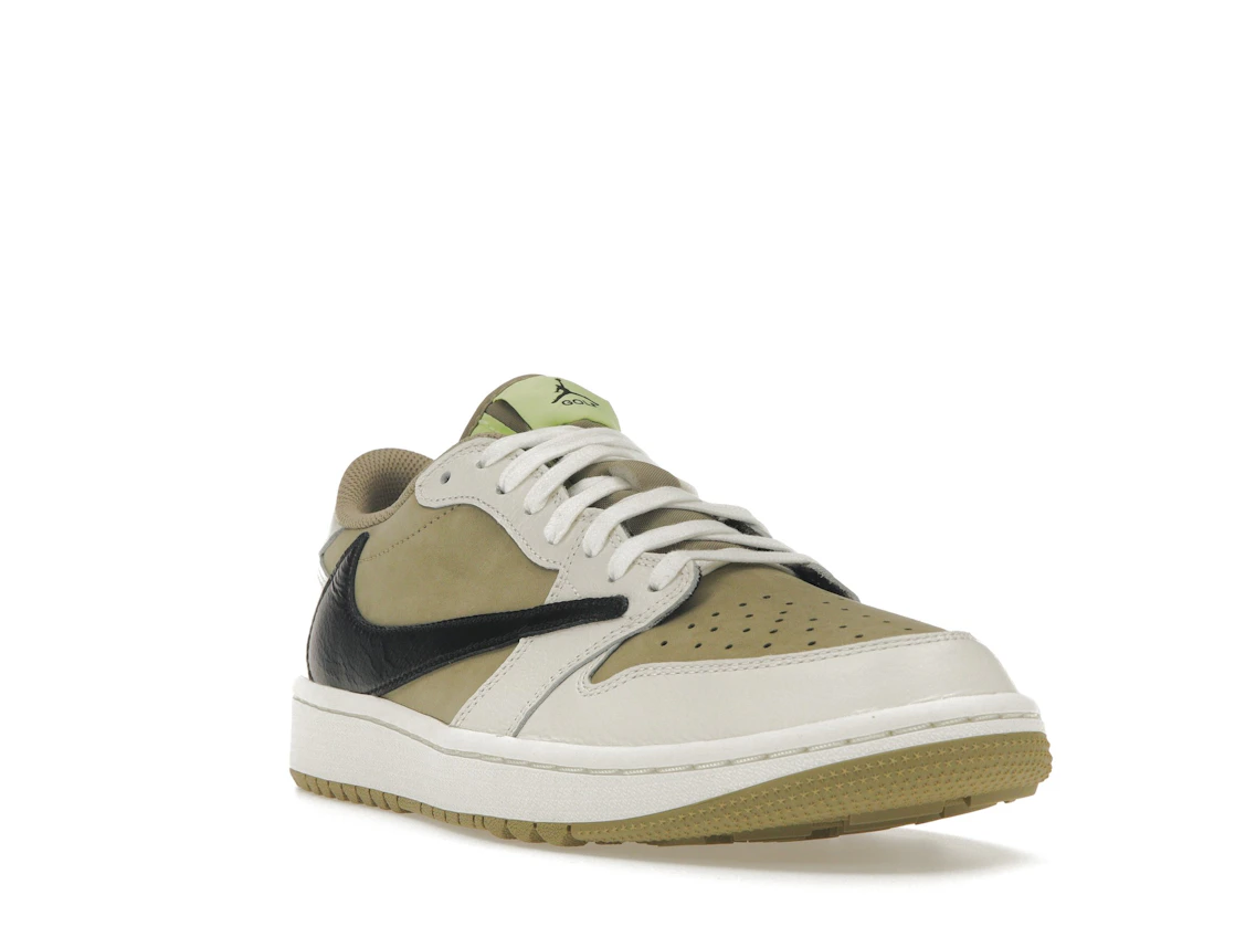 Vue 7 de Jordan 1 Retro Low Golf Travis Scott Neutral Olive
