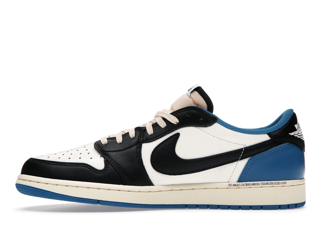 Vue 19 de Jordan 1 Retro Low OG SP Fragment x Travis Scott