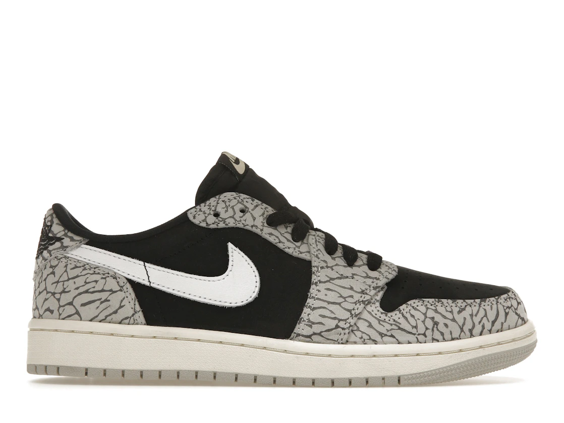 Vue 1 de Jordan 1 Retro Low OG Black Cement 