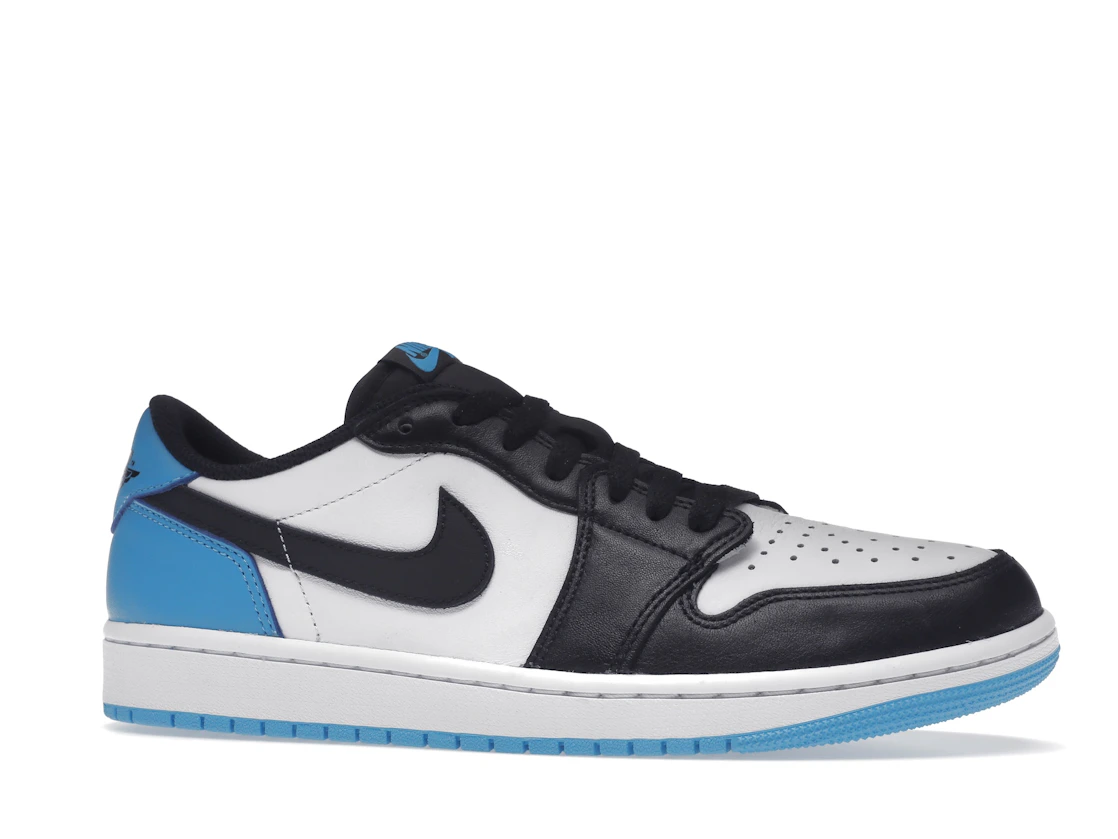 Vue 3 de Jordan 1 Retro Low OG Black Dark Powder Blue