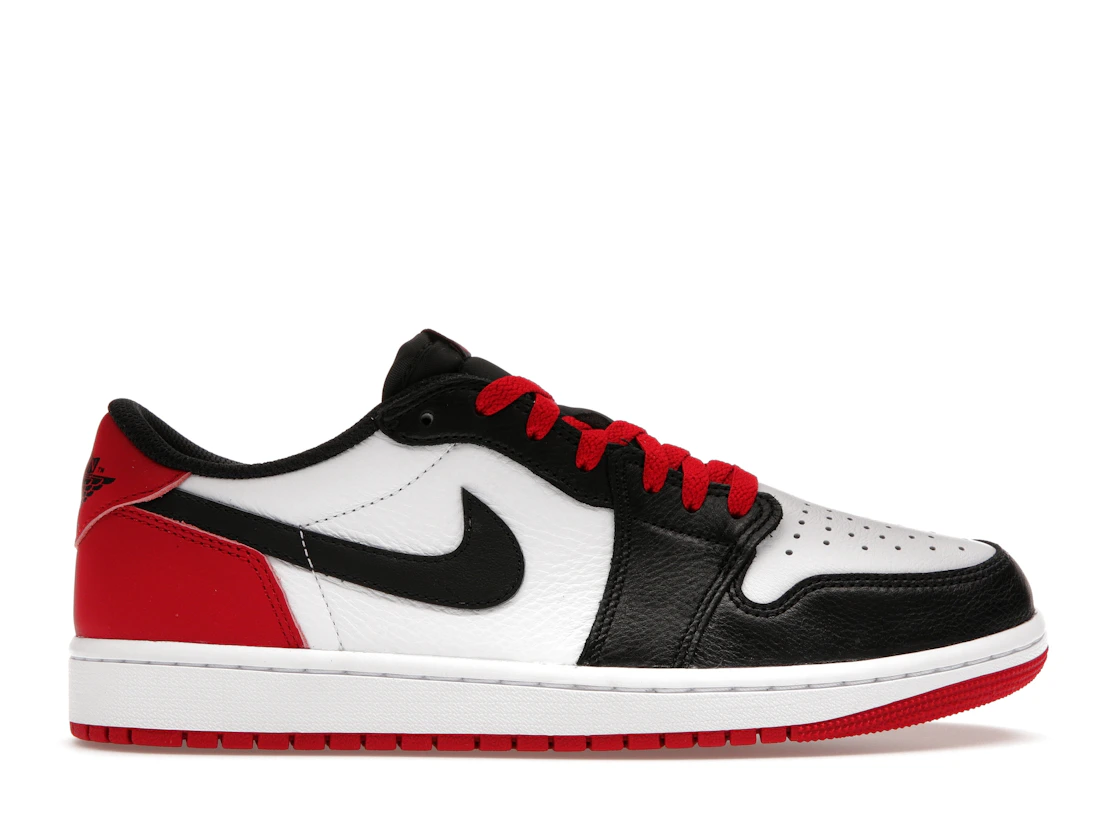 Vue 1 de Jordan 1 Retro Low OG Black Toe (2023)