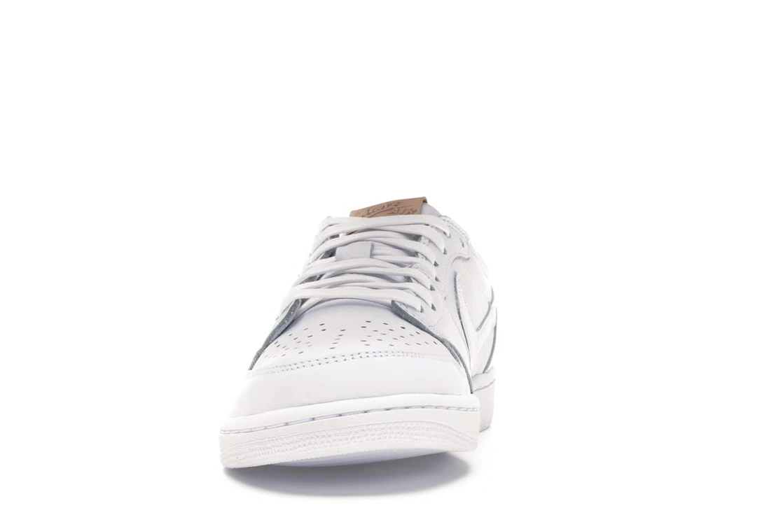 Vue 11 de Jordan 1 Retro Low OG White Vachetta