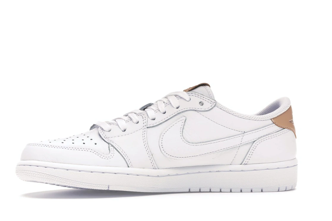 Vue 18 de Jordan 1 Retro Low OG White Vachetta