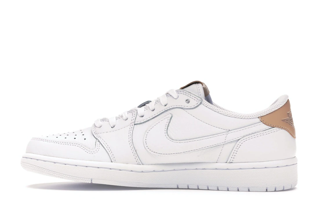 Vue 20 de Jordan 1 Retro Low OG White Vachetta