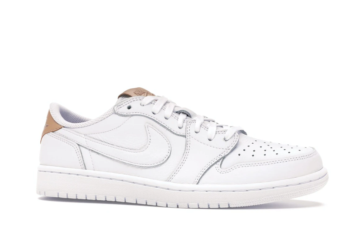 Vue 3 de Jordan 1 Retro Low OG White Vachetta