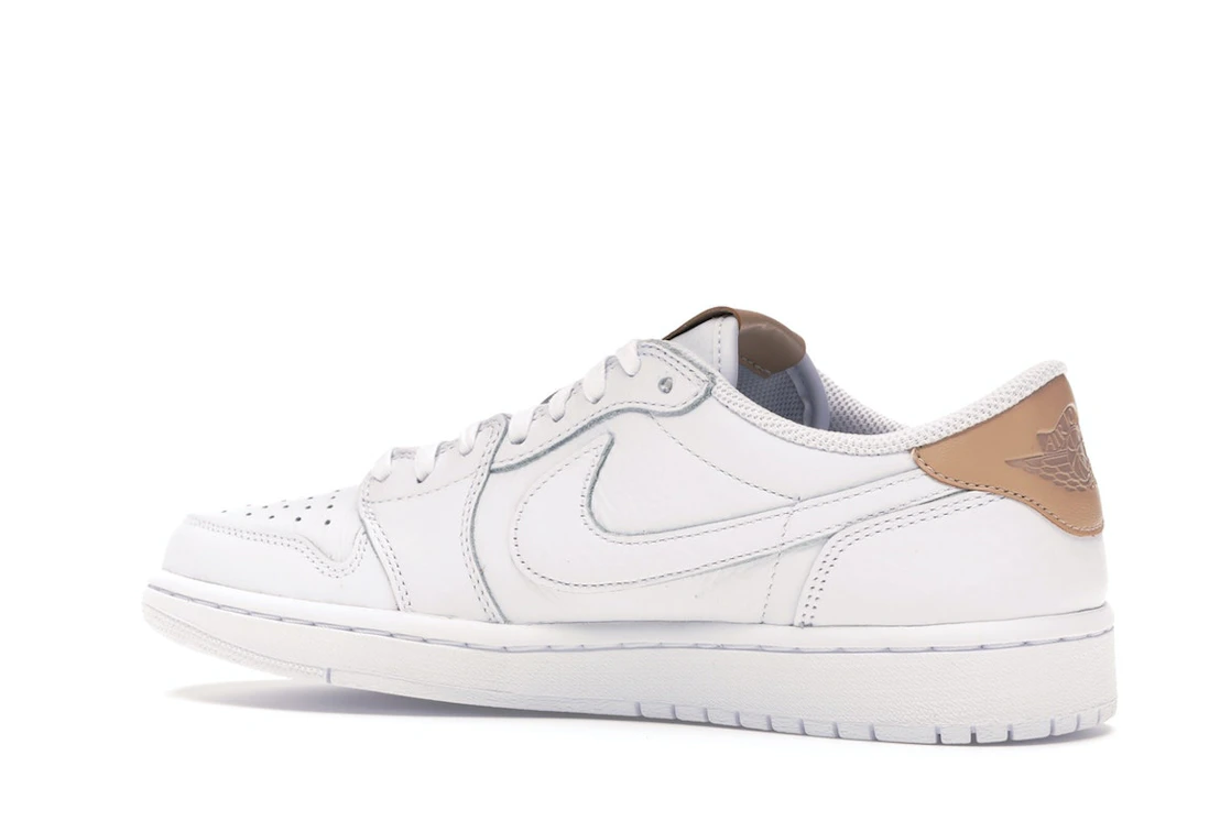 Vue 22 de Jordan 1 Retro Low OG White Vachetta