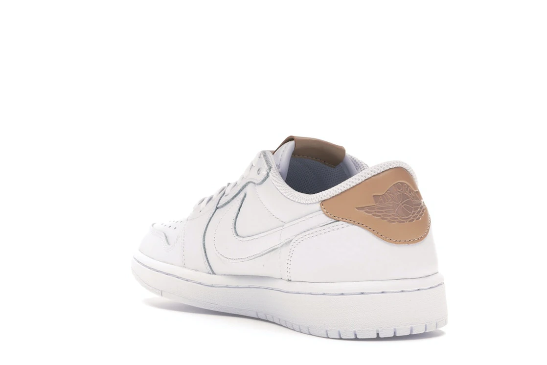 Vue 25 de Jordan 1 Retro Low OG White Vachetta