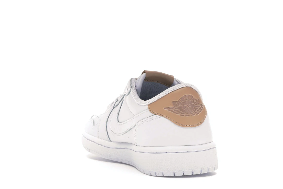 Vue 26 de Jordan 1 Retro Low OG White Vachetta