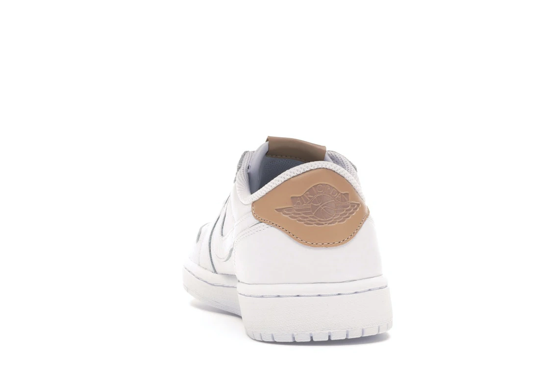 Vue 27 de Jordan 1 Retro Low OG White Vachetta