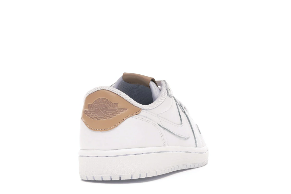 Vue 30 de Jordan 1 Retro Low OG White Vachetta