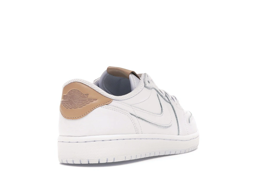 Vue 31 de Jordan 1 Retro Low OG White Vachetta