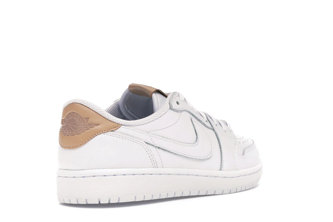 Vue 32 de Jordan 1 Retro Low OG White Vachetta