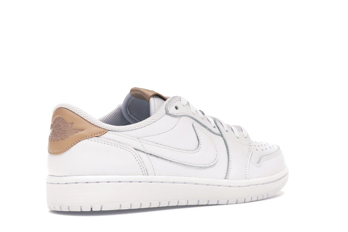 Vue 33 de Jordan 1 Retro Low OG White Vachetta