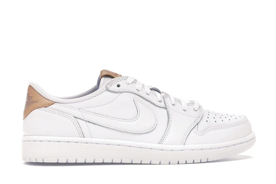 Vue 36 de Jordan 1 Retro Low OG White Vachetta