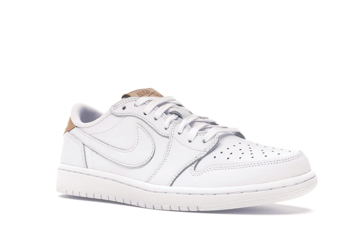 Vue 5 de Jordan 1 Retro Low OG White Vachetta