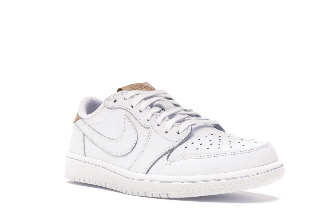 Vue 6 de Jordan 1 Retro Low OG White Vachetta