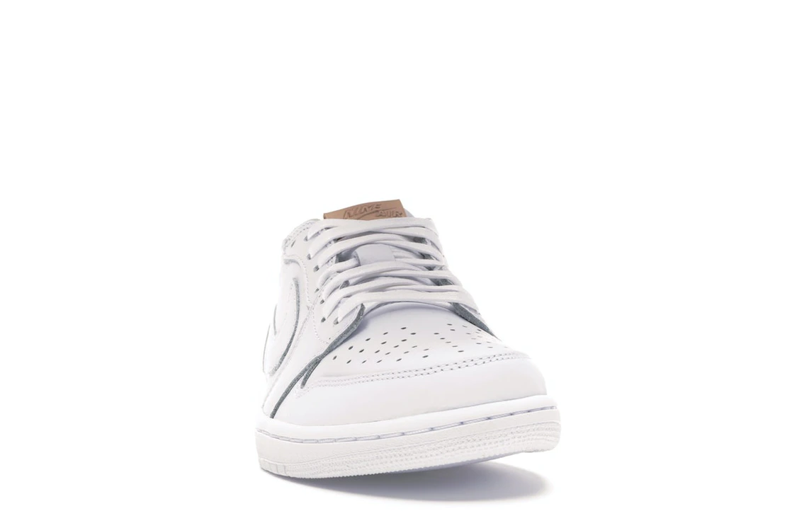 Vue 9 de Jordan 1 Retro Low OG White Vachetta