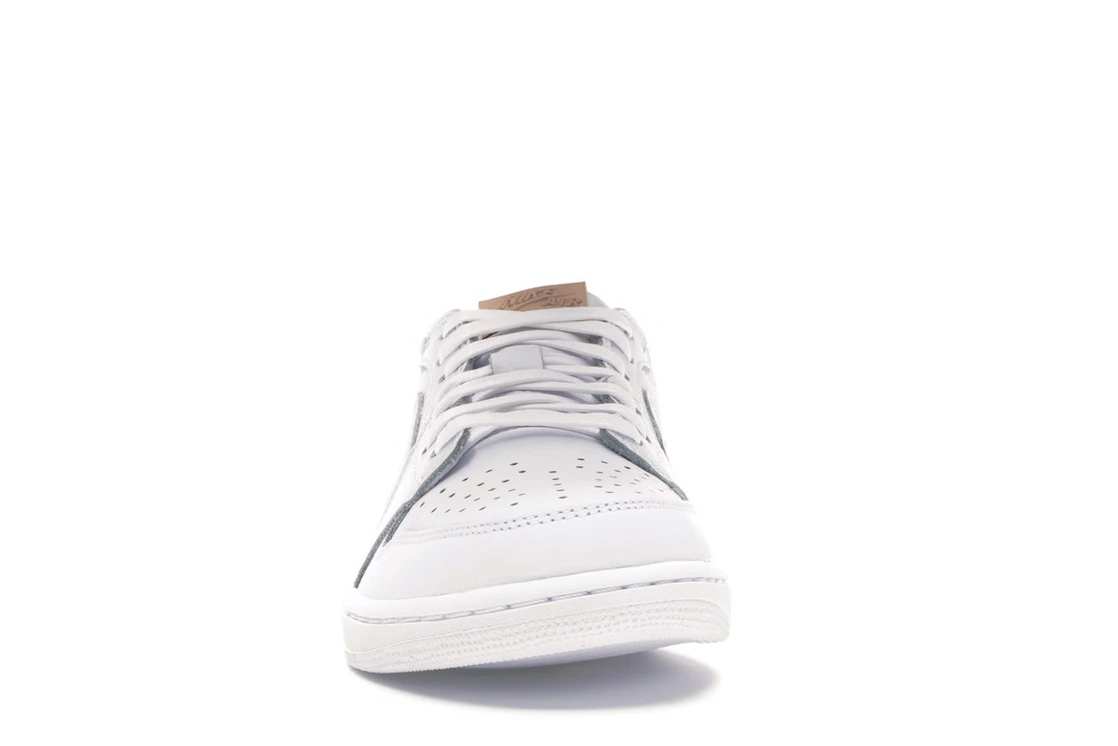 Vue 10 de Jordan 1 Retro Low OG White Vachetta