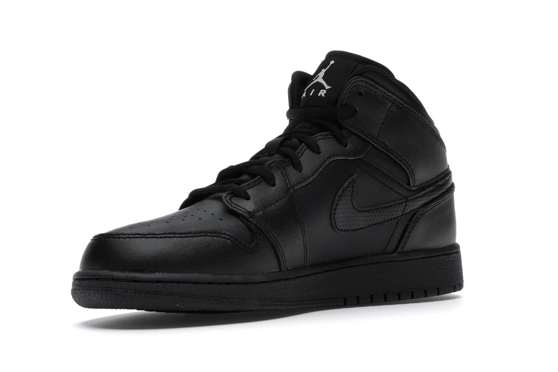 Vue 15 de Jordan 1 Retro Mid Black (2016) (GS)