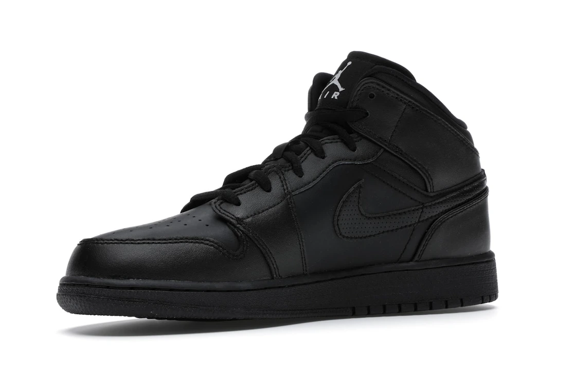 Vue 16 de Jordan 1 Retro Mid Black (2016) (GS)