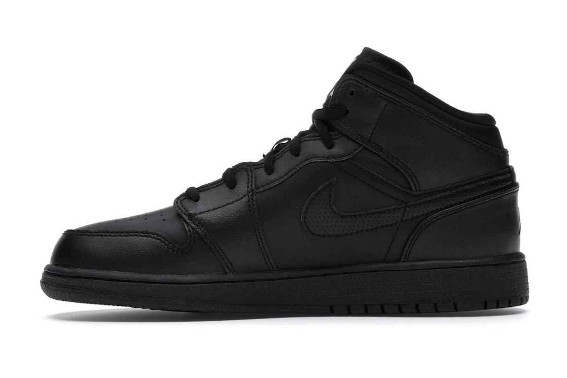 Vue 19 de Jordan 1 Retro Mid Black (2016) (GS)