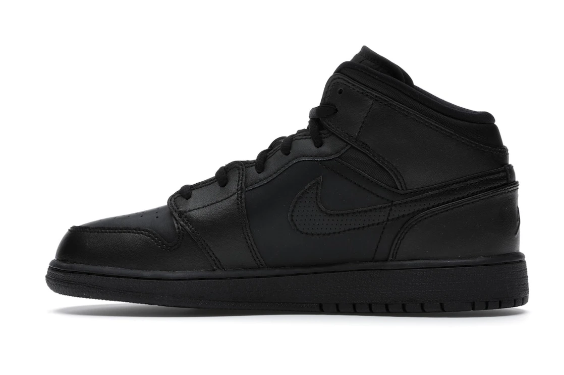 Vue 20 de Jordan 1 Retro Mid Black (2016) (GS)