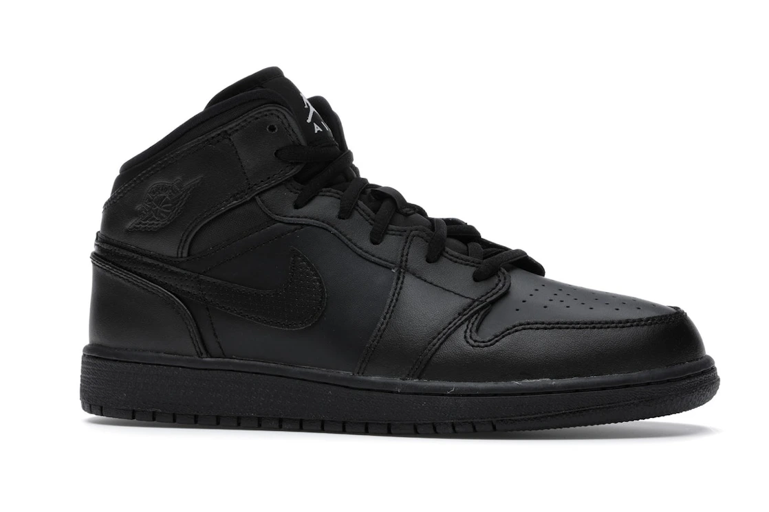 Vue 3 de Jordan 1 Retro Mid Black (2016) (GS)