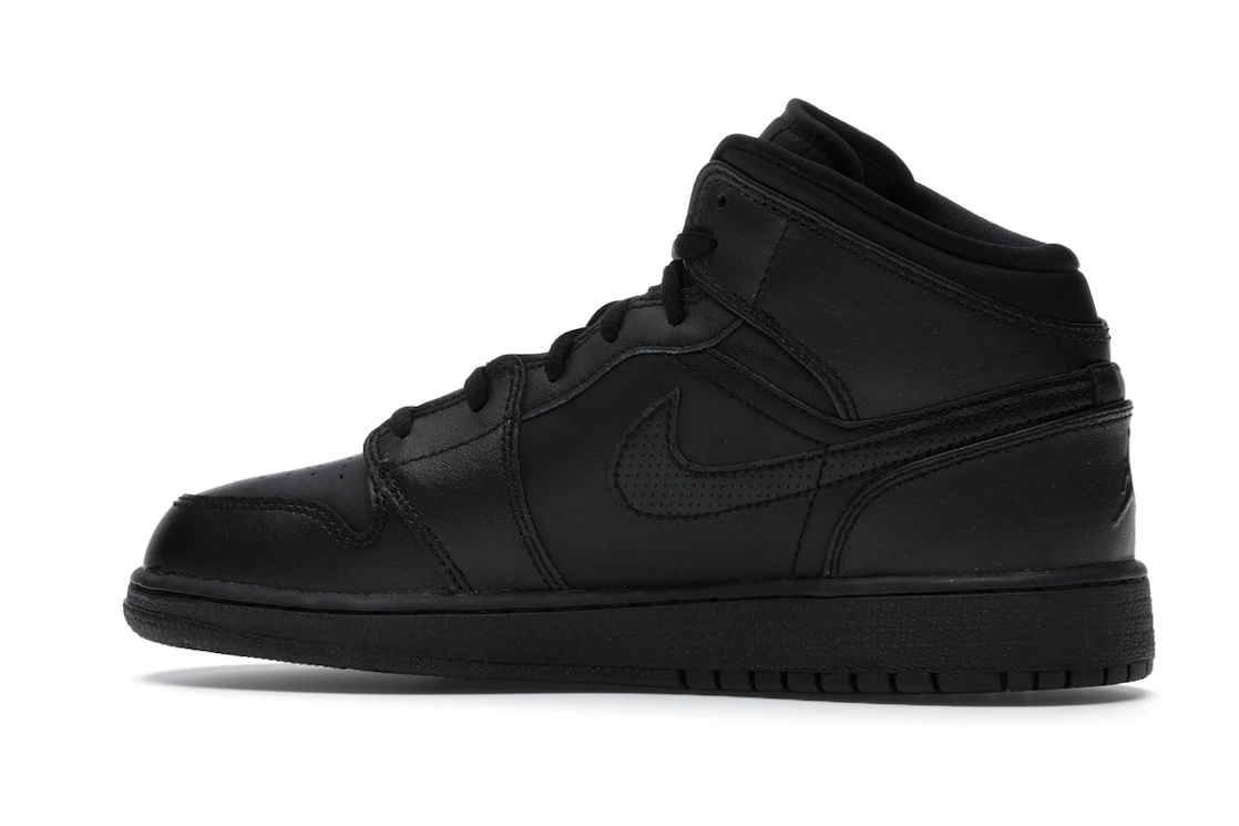 Vue 21 de Jordan 1 Retro Mid Black (2016) (GS)