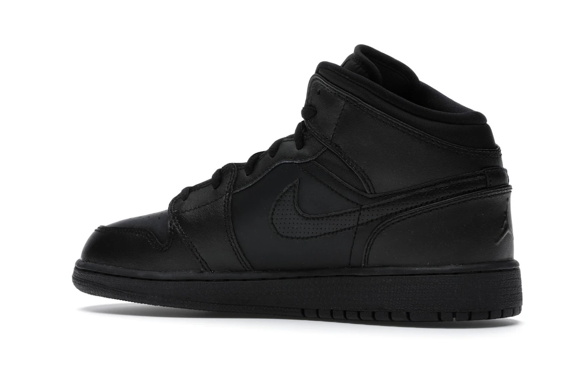 Vue 22 de Jordan 1 Retro Mid Black (2016) (GS)