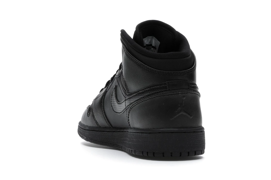 Vue 26 de Jordan 1 Retro Mid Black (2016) (GS)