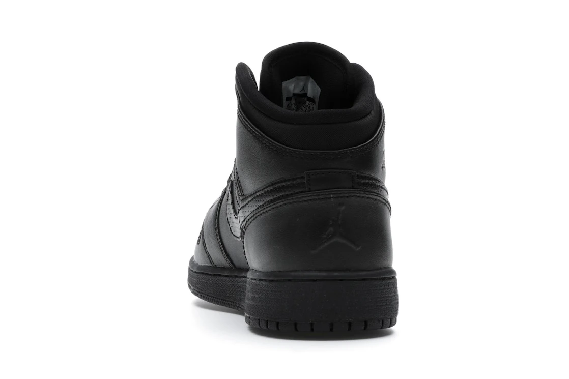Vue 27 de Jordan 1 Retro Mid Black (2016) (GS)