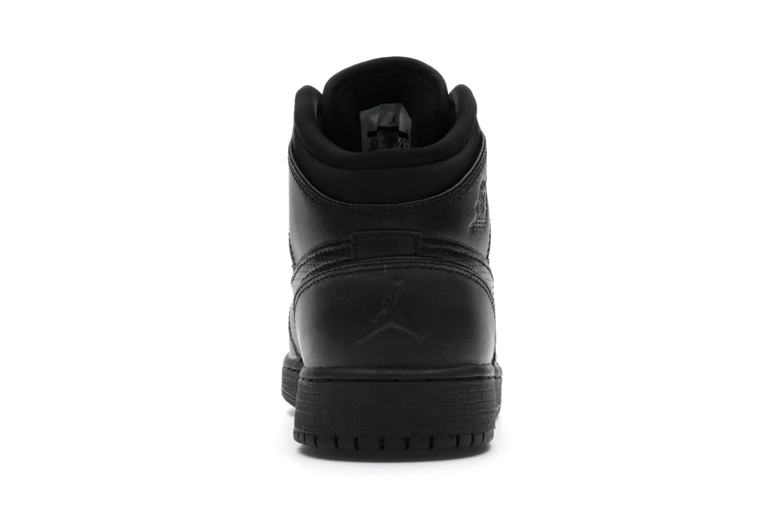 Vue 28 de Jordan 1 Retro Mid Black (2016) (GS)