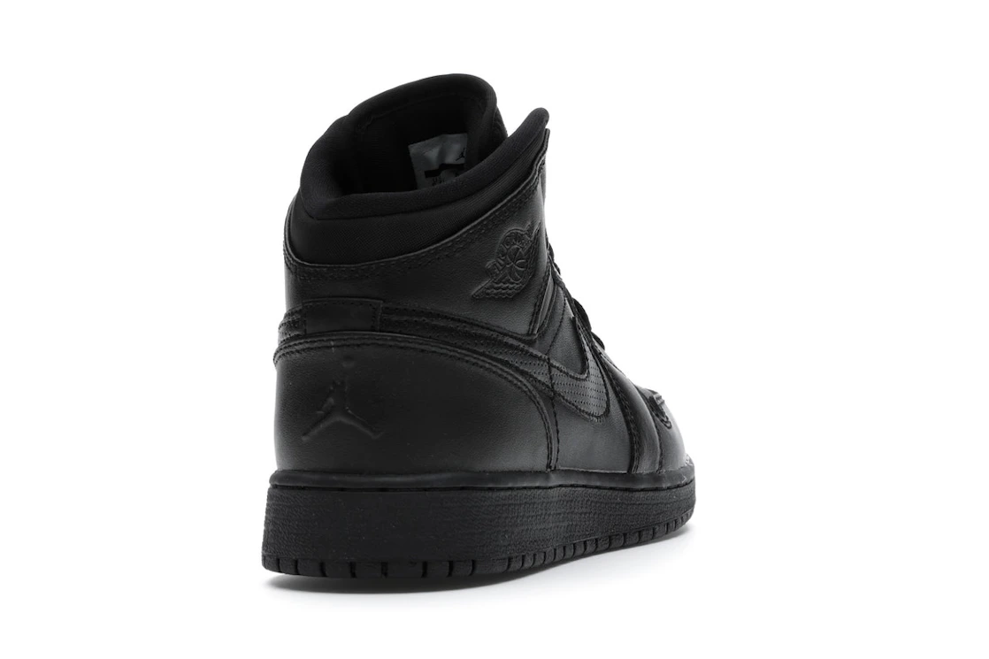 Vue 30 de Jordan 1 Retro Mid Black (2016) (GS)
