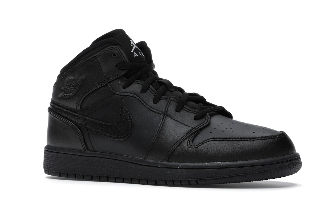 Vue 4 de Jordan 1 Retro Mid Black (2016) (GS)