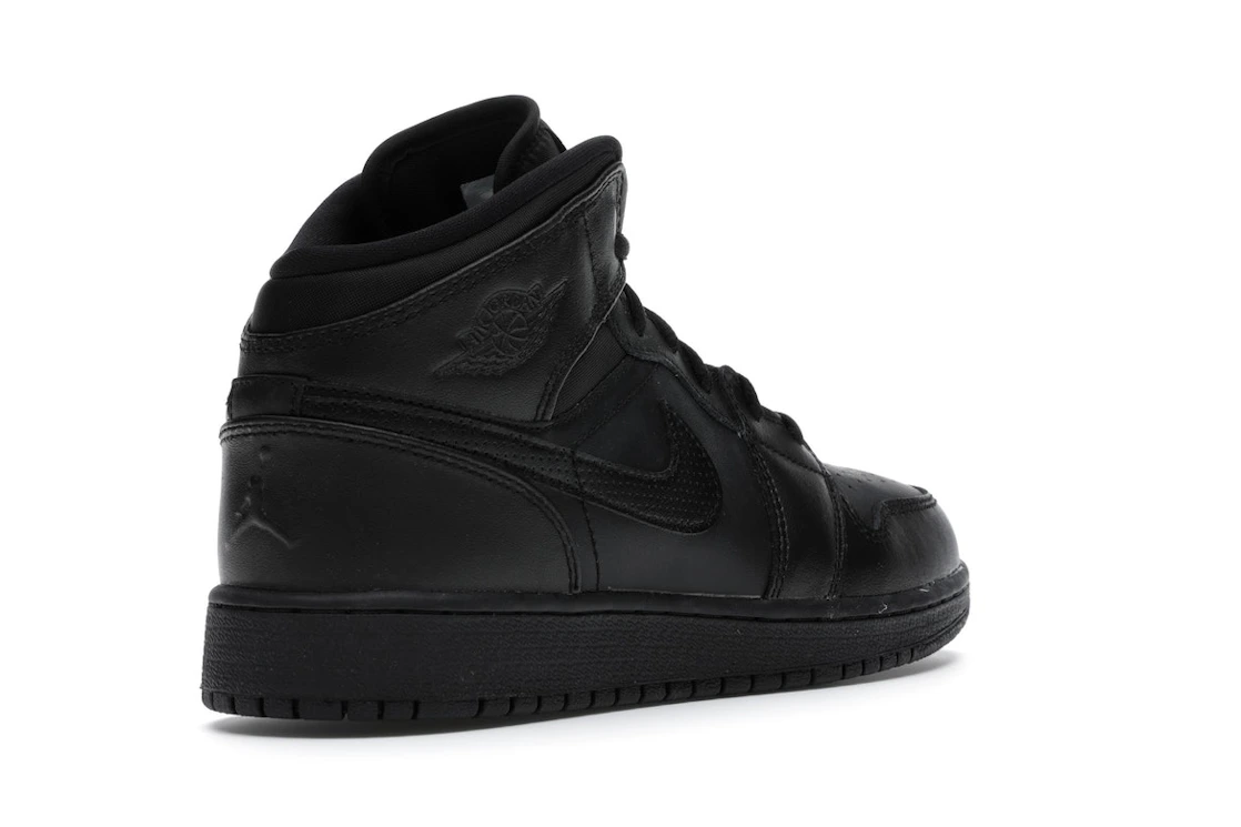 Vue 32 de Jordan 1 Retro Mid Black (2016) (GS)