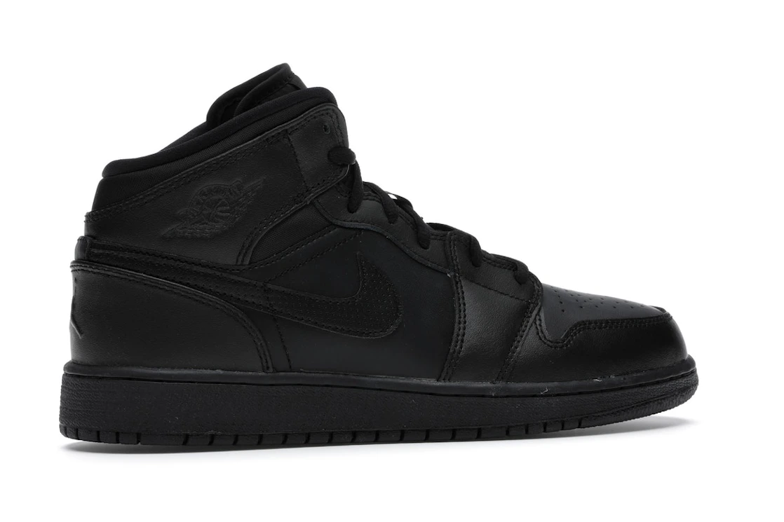 Vue 35 de Jordan 1 Retro Mid Black (2016) (GS)