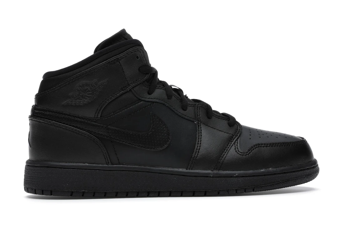 Vue 36 de Jordan 1 Retro Mid Black (2016) (GS)