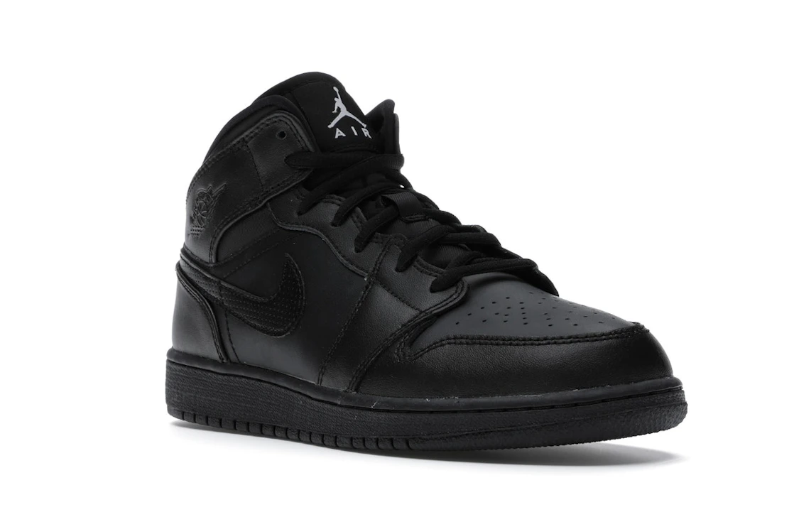 Vue 6 de Jordan 1 Retro Mid Black (2016) (GS)