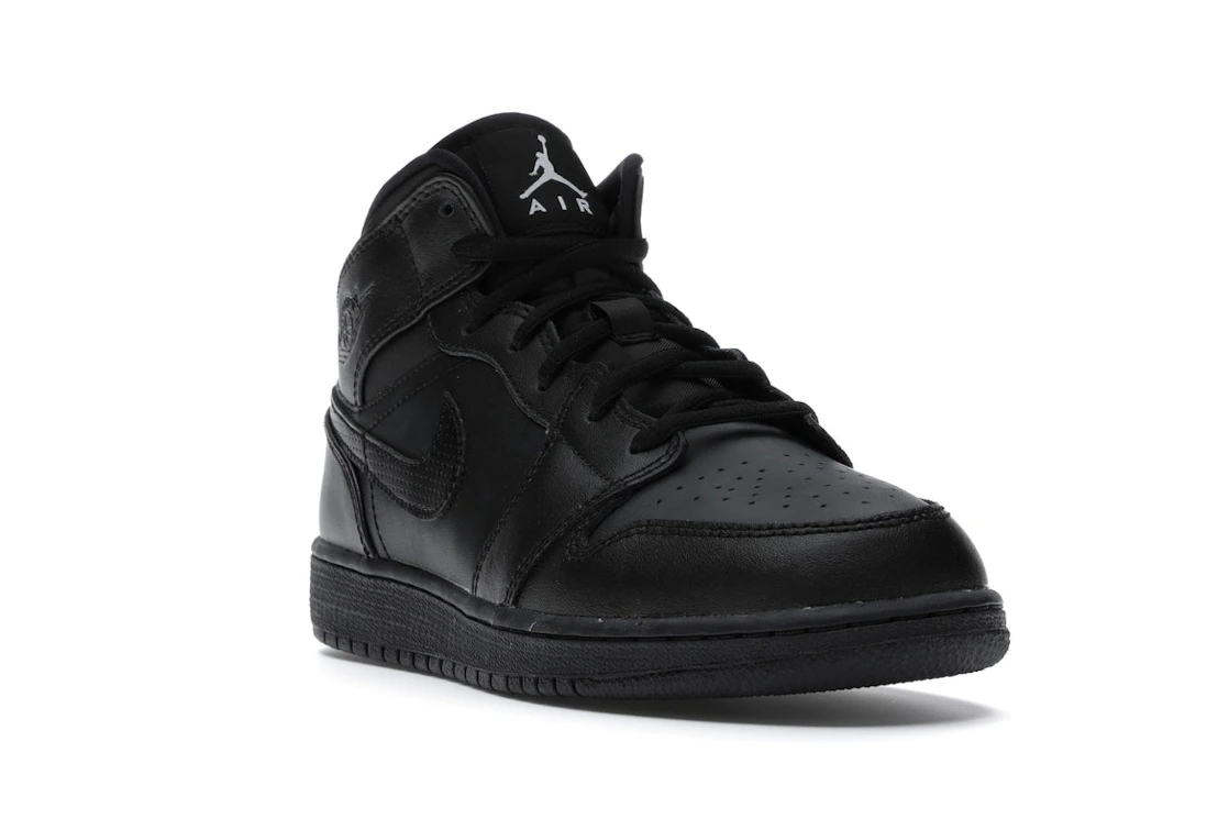Vue 7 de Jordan 1 Retro Mid Black (2016) (GS)