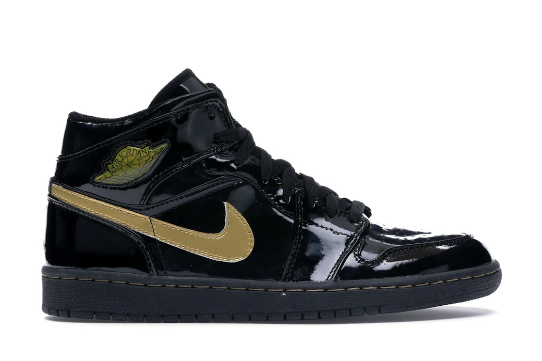 Vue 1 de Jordan 1 Retro Black Metallic Gold (2003)