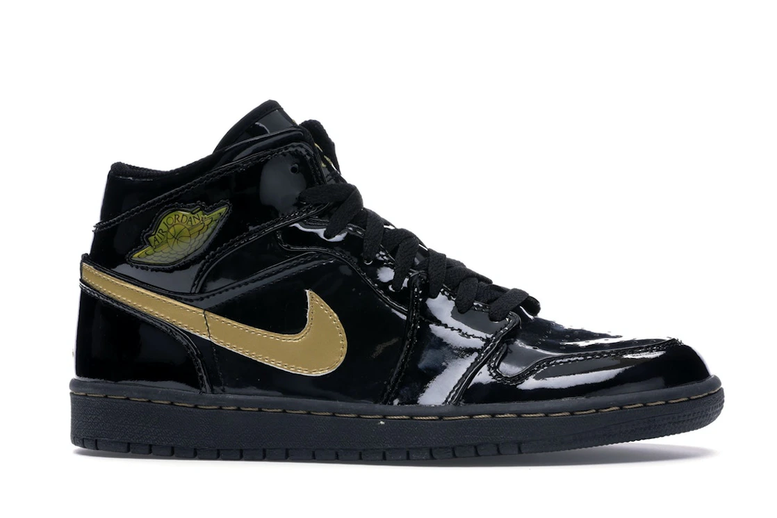 Vue 2 de Jordan 1 Retro Black Metallic Gold (2003)