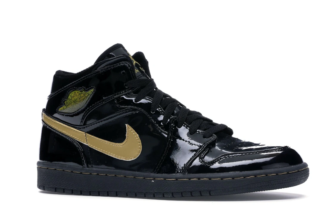 Vue 3 de Jordan 1 Retro Black Metallic Gold (2003)