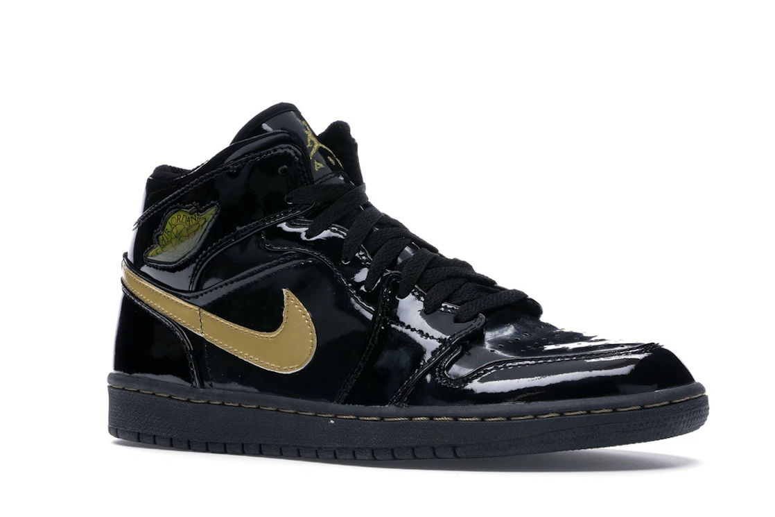 Vue 4 de Jordan 1 Retro Black Metallic Gold (2003)