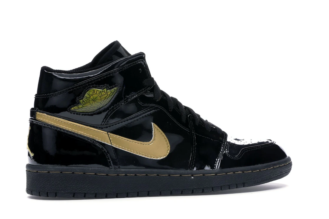 Vue 35 de Jordan 1 Retro Black Metallic Gold (2003)