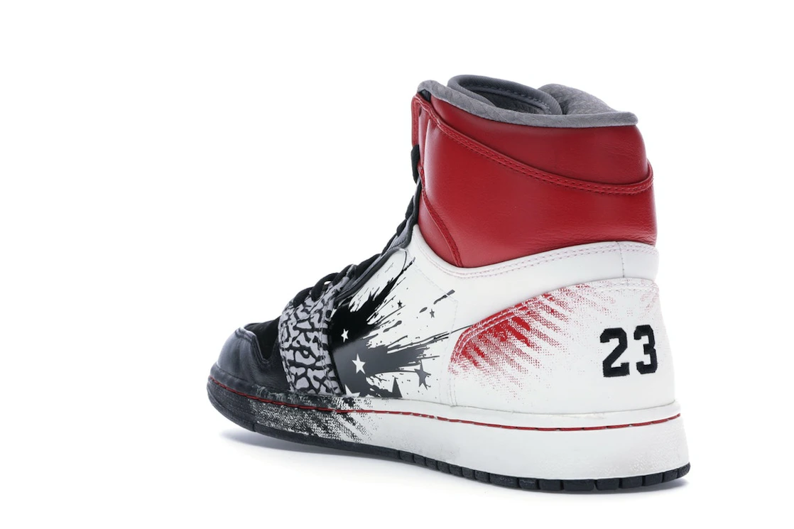 Vue 25 de Jordan 1 Retro Dave White Wings for the Future
