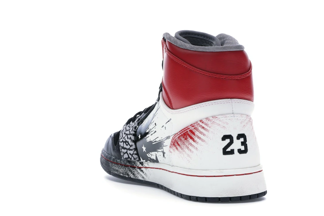 Vue 26 de Jordan 1 Retro Dave White Wings for the Future