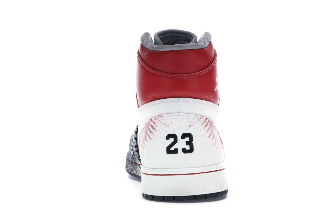 Vue 28 de Jordan 1 Retro Dave White Wings for the Future